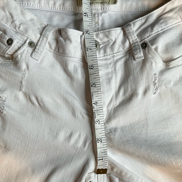 Lucky Brand Lolita Distressed Cropped Capri White Denim Jeans - Picture 11 of 13